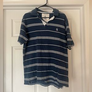 NAUTICA; men’s blue and white polo